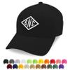 Custom Embroidered Monogram Baseball Cap for Men, Women - 6 Designs, 24 Cap Colors, 18 Thread Colors - Monogrammed Gifts - Summer Gifts - Birthday Gifts for Dad - Fishing Hat - Black view 1