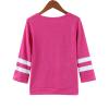 Kids Girls Tunic Tops Crewneck Blouse T-Shirt Soft Striped Long Sleeve Casual Pullover (Hot Pink, 10-11 Years) view 4