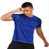 Fldy Men's Athletic Short Sleeves T-Shirt Quick Dry Performance Tee Shirt Gym Yoga Workout Tops UPF 50+ Rash Guard Shirt Royal,blue Large view 1