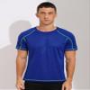 Fldy Men's Athletic Short Sleeves T-Shirt Quick Dry Performance Tee Shirt Gym Yoga Workout Tops UPF 50+ Rash Guard Shirt Royal,blue Large view 2