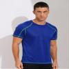 Fldy Men's Athletic Short Sleeves T-Shirt Quick Dry Performance Tee Shirt Gym Yoga Workout Tops UPF 50+ Rash Guard Shirt Royal,blue Large view 3