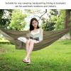Camping Essentials,plplaaoo Camping Hammock Double,Double Hammock with Double Ring Tree Strap,Outdoor Portable Nylon Parachute Hammocks for Backyard,Patio,Beach,Garden & Hiking(Army Green), Campi view 2