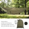 Camping Essentials,plplaaoo Camping Hammock Double,Double Hammock with Double Ring Tree Strap,Outdoor Portable Nylon Parachute Hammocks for Backyard,Patio,Beach,Garden & Hiking(Army Green), Campi view 4
