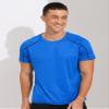 Fldy Men's Athletic Short Sleeves T-Shirt Quick Dry Performance Tee Shirt Gym Yoga Workout Tops UPF 50+ Rash Guard Shirt Lake,blue Medium view 4