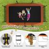 GYMAX Trampoline for Kids, ASTM Approved 14FT Rectangular Trampolines with Enclosure Net & Non-Slip Ladder, Heavy Duty Recreational Rebounder, Outdoor Backyard Trampoline for Adults (Orange) view 3