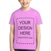 Custom Shirt for Kids Boys Girls Personalized Design Your Own Image Photo Text T-Shirt Front/Back Print Pink view 1