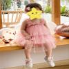 AGQT Baby Girls Tulle Tutu Dress Toddlers Tulle Layered Lace Dresses Sleeveless Princess Party Dress Summer Ruffles Sundress with Flower Headband Pink Size 3-4T view 3