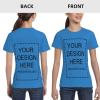 Custom Shirt for Kids Boys Girls Personalized Design Your Own Image Photo Text T-Shirt Front/Back Print Blue view 4