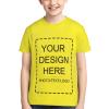Custom Shirt for Kids Boys Girls Personalized Design Your Own Image Photo Text T-Shirt Front/Back Print Yellow view 1