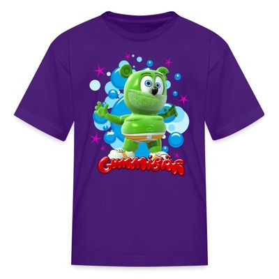 Spreadshirt Gummibr Gummy Bear Song Official License Kid's T-Shirt, XL, Purple