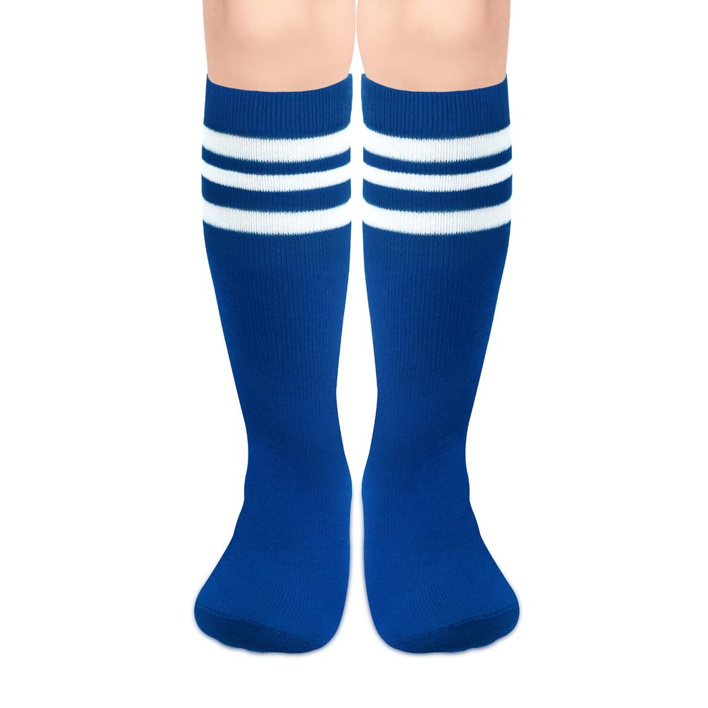 qikqik Kids Soccer Socks Boys Soccer Socks Toddler Soccer Socks Blue Soccer Socks Youth Soccer Socks Kids 4-6 Baseball Socks