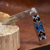 WHISKEY BENT HAT CO. Traditional Canoe Folding Knife 3.63" Closed Length 440C Stainless Steel Blades (Sky Bead) view 2