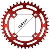 DECKAS Round Chainring 104BCD 40T 42T 44T 46T 48T 50T 52T Narrow Wide Chainring for 7 8 9 10 11 12 Speed Chains (Round Red, 44T) view 2