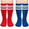qikqik Toddler Soccer Socks Kids 4-6 Kids Soccer Socks Boys Soccer Socks Toddler Youth Soccer Socks Youth Football Socks Blue view 1