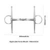135mm Horse Snaffle Chew Stainless Steel Training Bit Horse Mouth Bit Stainless Steel Horse Cheek Snaffle for Cultivation Outdoor Gift view 2