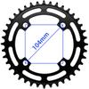 DECKAS Round Chainring 104BCD 40T 42T 44T 46T 48T 50T 52T Narrow Wide Chainring for 7 8 9 10 11 12 Speed Chains (Round Black, 46T) view 2