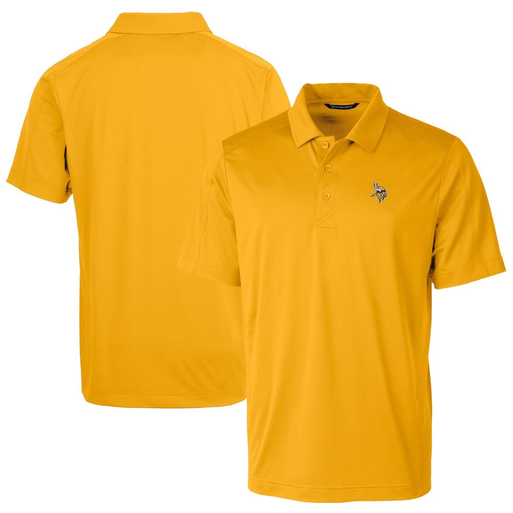 Cutter & Buck Men's Gold Minnesota Vikings Prospect Textured Stretch Polo