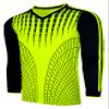 Boy's Goalkeeper Soccer Jersey, Padded Goalie Shirt with Sponge Protector Youth Sizes (Youth Large, Neon/Black) view 1