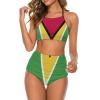Bikini Sets Guyana Flag Women's Swimwear Cute Bathing Suit Ruched High Cut Swimsuit SummerXL view 1