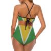 Bikini Sets Guyana Flag Women's Swimwear Cute Bathing Suit Ruched High Cut Swimsuit SummerXL view 4