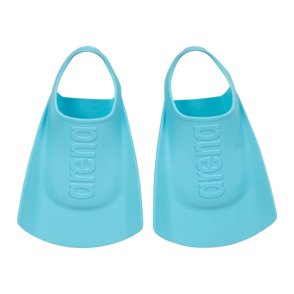 arena Unisex Kids Junior Swim Training Fins for Lap Swimming, Open Heel and Hydrodynamic Slits, Sky, Size 9-10 US