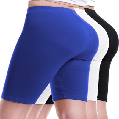 Design by Olivia Women's Basic Solid Active Yoga Biker Shorts 3PACK - Black/White/Royal S