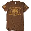 YellowStone Officially Licensed Barn Mens T-Shirt (Brown), Medium view 1