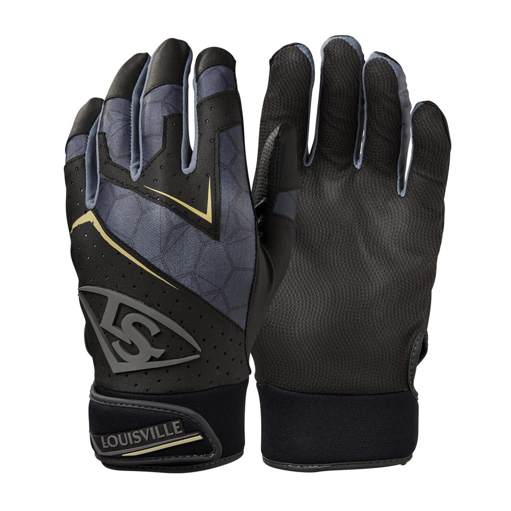 Louisville Slugger Youth Genuine 2.0 Batting Gloves - Black, Medium
