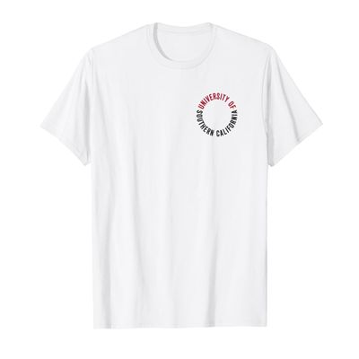 USC Round Logo Cardinal Black T-Shirt