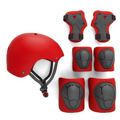 Kids Skateboard Bike Helmet Pads Set Protective Gear from Rude Boyz - Knee Pads Elbow Pads Wrist Pads Set for Youth Boys Girls