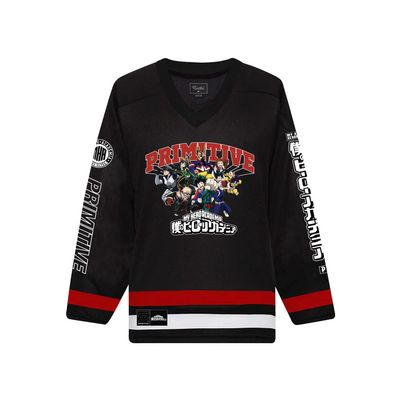 Primitive x My Hero Academia Hockey Jersey (Black) (as1, Alpha, m, Regular, Regular, Multi)