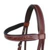 CHALLENGER Horse Western Horse Leather Floral Tooled Bitless Sidepull Bridle Split Reins 77RS37BR view 2