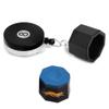 OKKO Retractable Octagon 8-Ball Chalker Billiard Pool Cue Chalk Holder with Belt Clip Black + 1 pc of Predator Chalk view 1