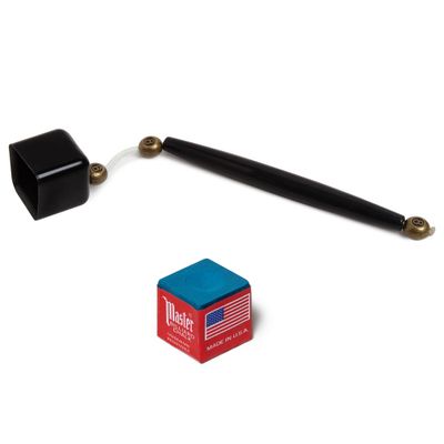 OKKO Pocket Chalker Billiard Pool Cue Chalk Holder Black + 1 pc of Master Chalk