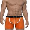 Wildmant Modal Big Boy Pouch 5" Inseam Boxer Brief Orange Medium view 2