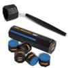 OKKO Octagon Pocket Chalker Billiard Chalk Holder Black + 1 Tube/5 pcs of Predator Chalk