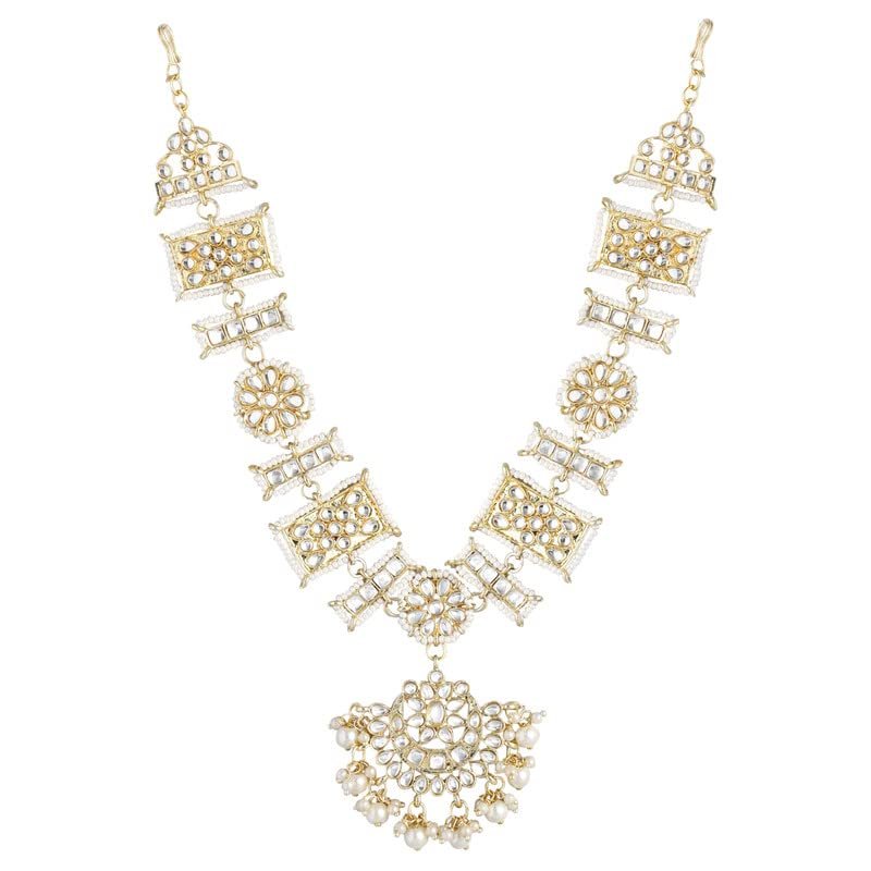 Aheli Indian Traditional Bollywood Kundan Studded Maang Tikka Matha Patti Gift for Women Jewelry