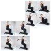 Sissy Squat Machine Squat Machine Sit Up Push Up Leg Exerciser Sissy Squat Fitness Equipment Abdominal Training for Home Gym (Color : Black, Size : 117 * 54 * 39cm) view 3