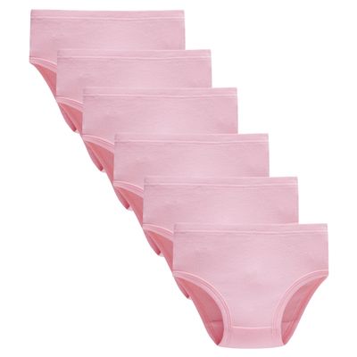 Winging Day Packs of 6 Big Girls Panties Solid Pink Underwear Size 16