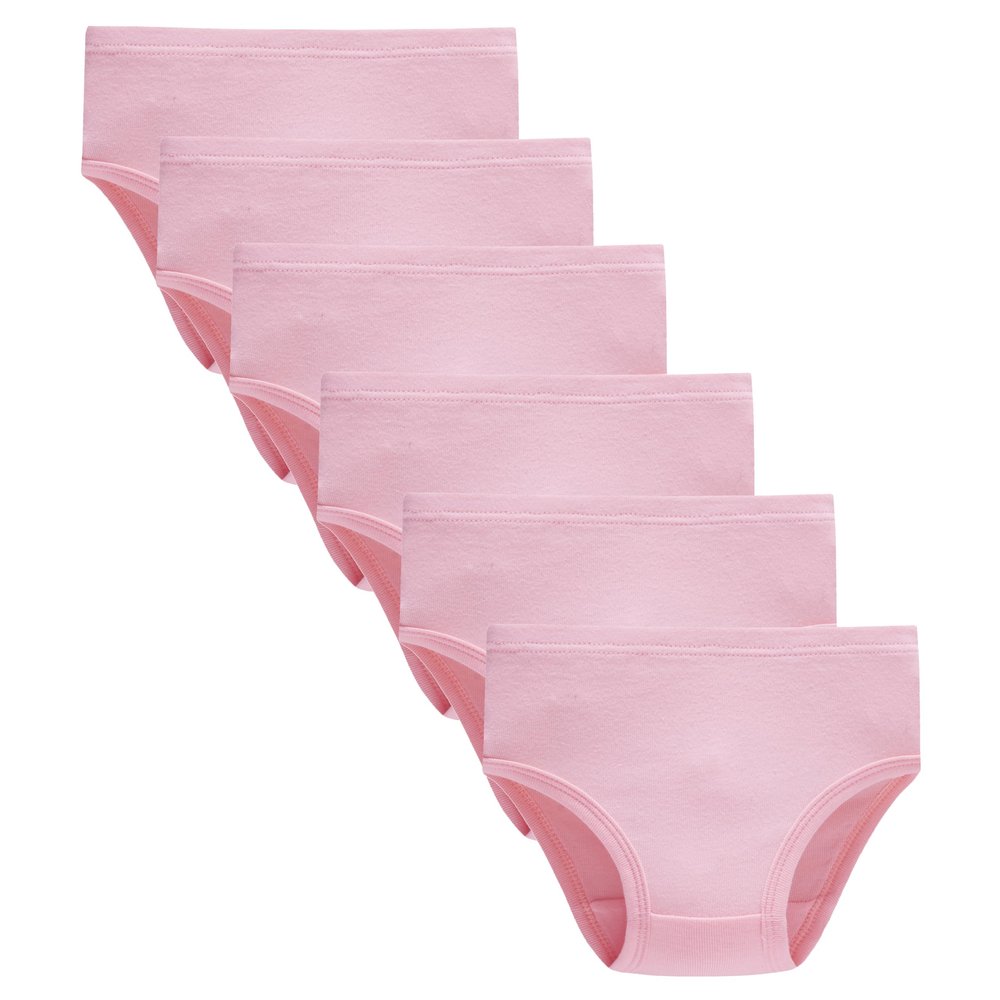 Winging Day Packs of 6 Big Girls Panties Solid Pink Underwear Size 16