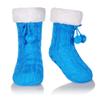 DoSmart Kids Boys Girls Fuzzy Slipper Socks Soft Warm Thick Fleece lined Christmas Stockings For Child Toddler Winter Home Socks(Blue Knit,5-8 Years) view 1
