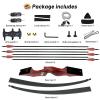 Black Hunter 60inch Takedown Longbow Set 20-60lbs Wooden Riser Archery Bow and Arrow for Adults Beginner Right Hand (20LBS) view 3