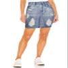 Lexi Womens Stretch Pencil Skirts with Functional Pockets, A Line & Destructed Mini Denim Skirts SK22895X Potassium 18 view 1