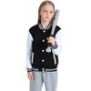 Yuji Itadori Kids Girls Varsity Jacket Bomber Casual Jacket Button Fleece Sweatshirt Fall Coat Warm Outwear With Pocket (Black 6 Years) view 2