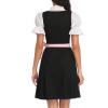 tuduoms Womens Oktoberfest Beer Girl Costumes German Maidservant Cosplay Dress Bavarian Traditional Oktober Fest Dirndl Dress Pink view 3