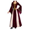 tuduoms Women Medieval Costume Renaissance Irish Long Dress Women Velvet Victorian Ball Gown 1800s Gothic Princesss Costume Wine view 1