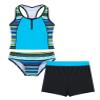 Kaerm Kids Girls 3 Piece Sporty Swimwear Bathing Suit Racerback Bikini Brief Boyshorts Rash Guard Tankini Set Green A 4 Years view 1