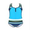 Kaerm Kids Girls 3 Piece Sporty Swimwear Bathing Suit Racerback Bikini Brief Boyshorts Rash Guard Tankini Set Green A 4 Years view 3