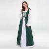 tuduoms Renaissance Dress Womens Dress Up Halloween Medieval Costume Flare Sleeve Fairy Gothic Peasant Dress Formal Prom Gown Green view 3