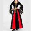 tuduoms Women Medieval Costume Renaissance Irish Long Dress Women Velvet Victorian Ball Gown 1800s Gothic Princesss Costume Black view 2